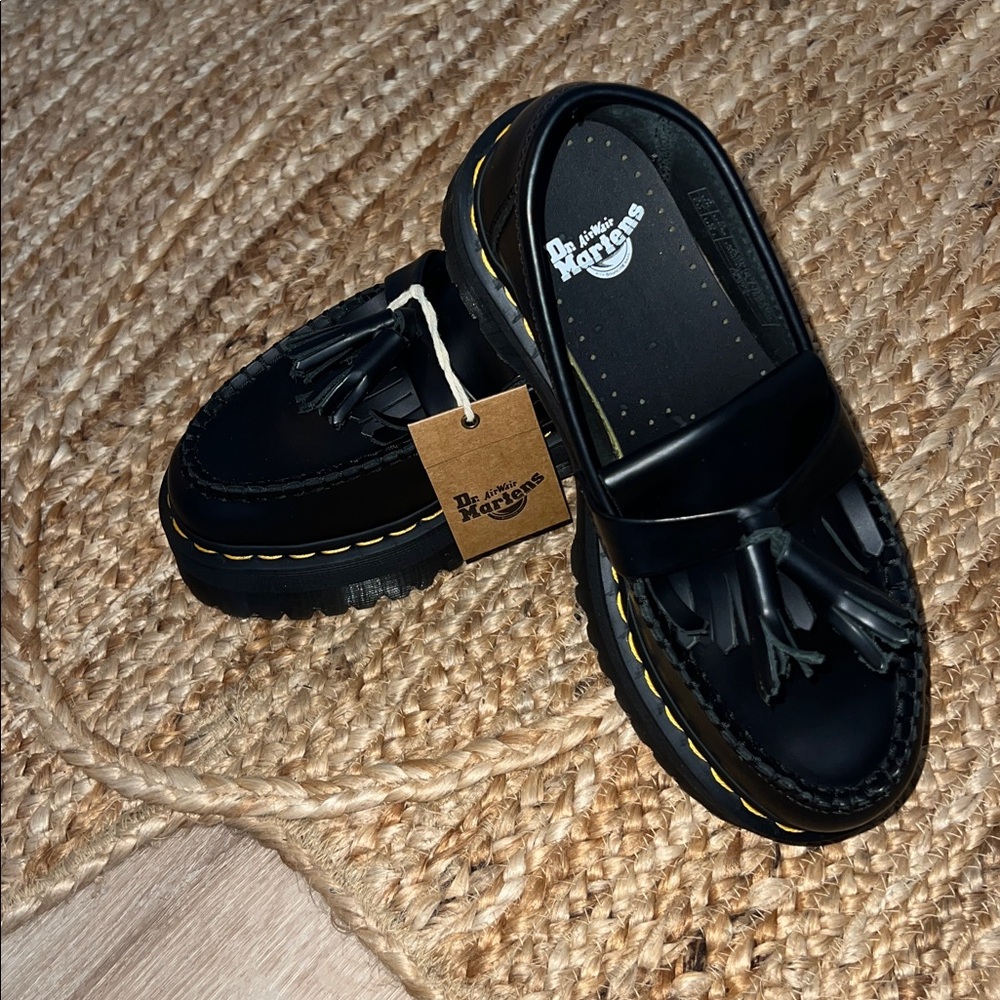 Dr. Martens Black Tassel Slip-On Shoes